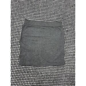 Forever 21 Mini Skirt Womens Small Gray Excellent Bodycon Stretch Knit Basic